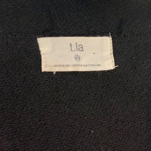 Anthropologie t.la black v neck sweater long sleeve size XS - Picture 4 of 7